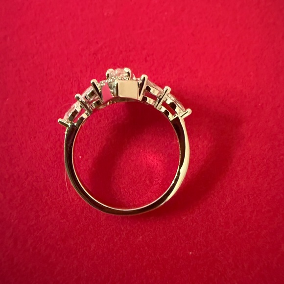 MOISSANITE White Gold Plated Ring, 0.92ct,Color D, Size: 6 NWT $200 retail - Picture 6 of 9